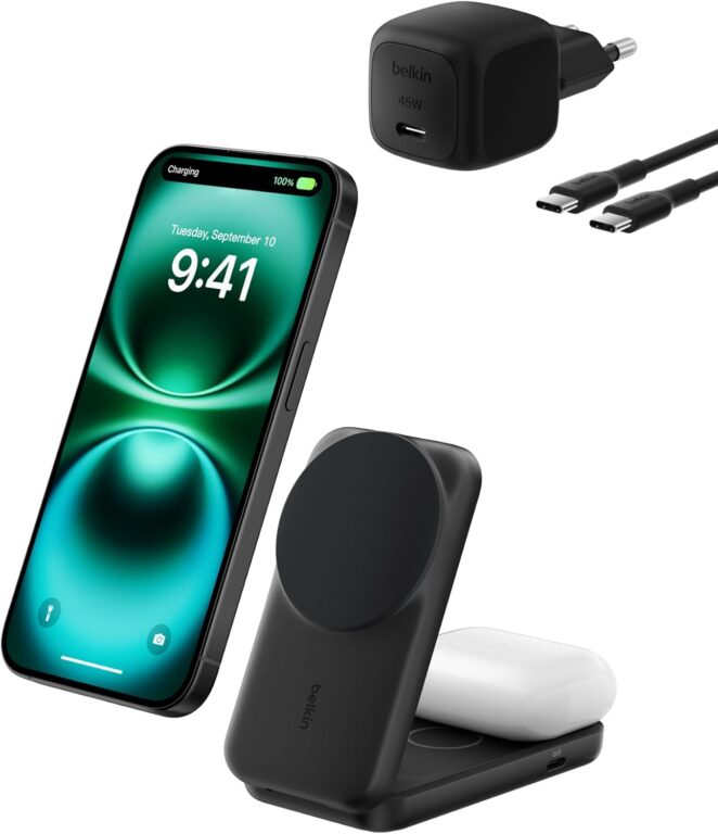 Belkin UltraCharge Qi2 2-in-1 25W caricatore wireless
