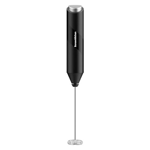 Bonsenkitchen Montalatte Elettrico, Frullino con Frusta in A…