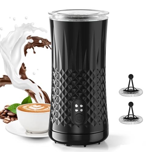 HAPPHOOH Montalatte Elettrico 4 in 1, Schiumalatte Caldo e F…