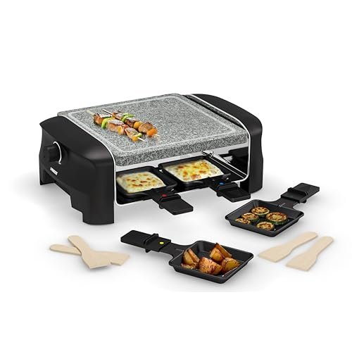 Raclette Princess 4 persone piastra in pietra naturale
