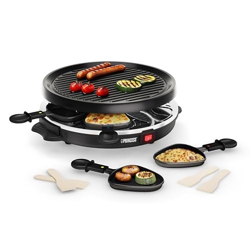 Macchina raclette Princess 6 Party Grill 800W rotonda
