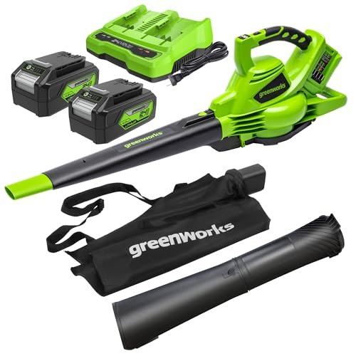 Aspirafoglie soffiatore Greenworks 48V con tracolla