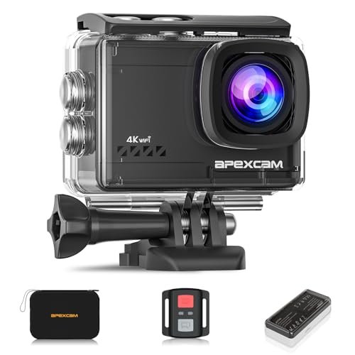 Action cam Apexcam 4K 60FPS 64MP EIS subacquea