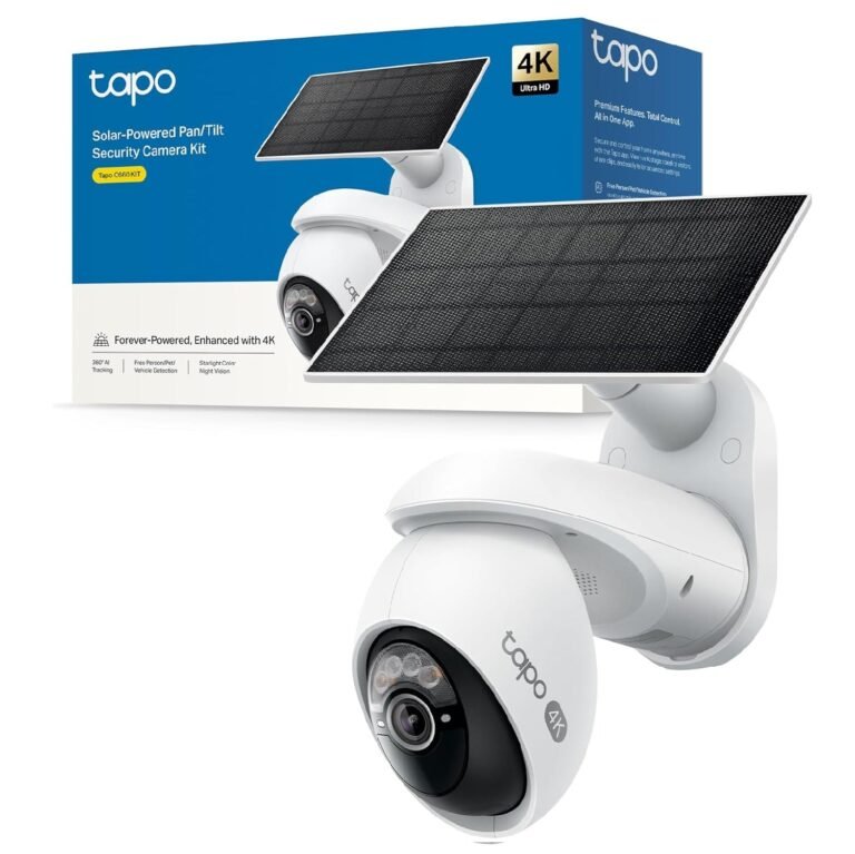 Tapo C660 KIT telecamera Wi-Fi da esterno 4K 8MP a batteria con PTZ 360 gradi