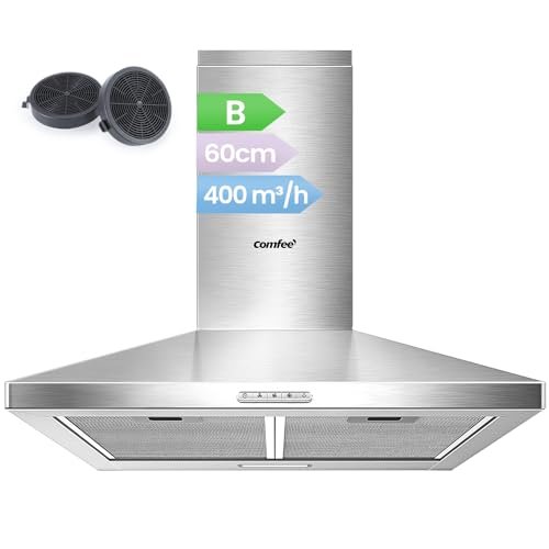 Cappa aspirante COMFEE camino 60cm 400 m3/h acciaio
