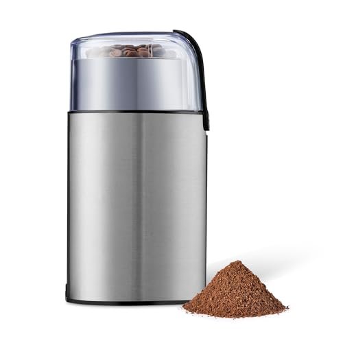 Amazon Basics Macinacaffè elettrico in acciaio inossidabile
