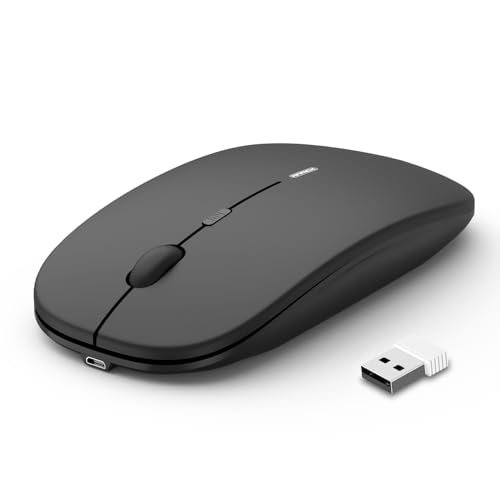 Anmck - Mouse wireless silenzioso USB senza fili, sottile, r