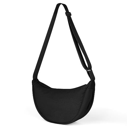 Aucuu Borsa a Tracolla in Nylon da Donna, Mezzaluna a Spalla