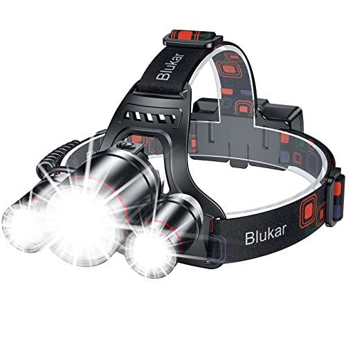 Blukar Torcia Frontale LED Ricaricabile, 8000 Lumen Lampada 