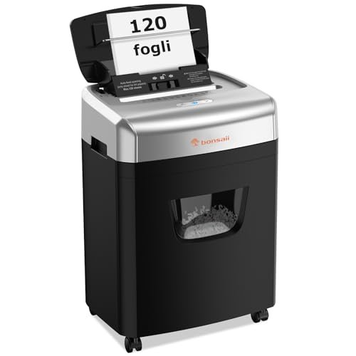 Bonsaii Distruggidocumenti Auto 120 Fogli, Microframmento P-