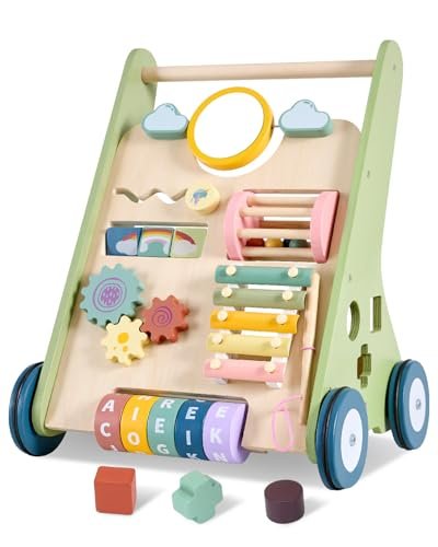 Carrello Primi Passi in Legno 11 in 1 Girello Montessori con
