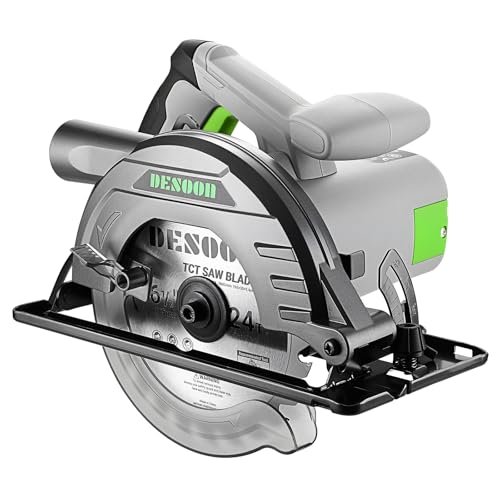 DESOON Sega Circolare da 1200 W, 4800 RPM, Include Una Guida