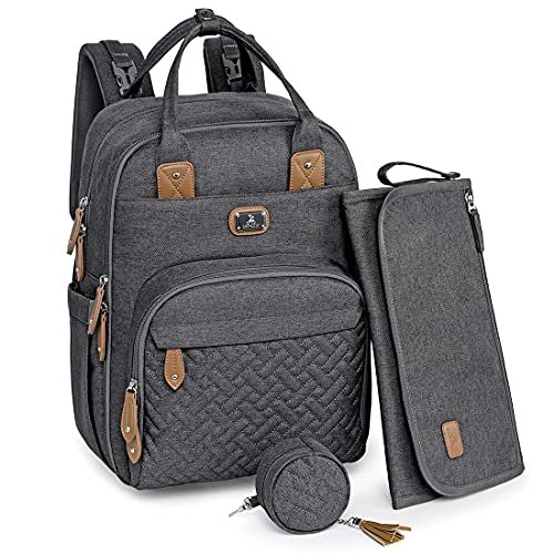Dikaslon Borsa per pannolini grande con fasciatoio e porta c