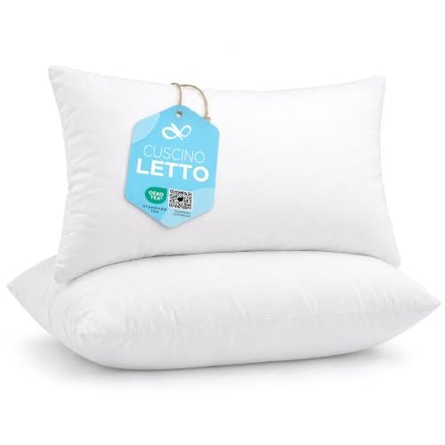 Flowen Cuscini Letto Coppia di Guanciali 50x80 per Dormire I