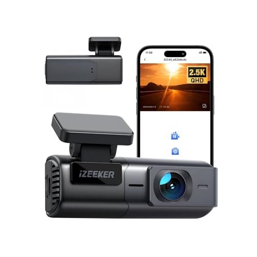 iZEEKER 2.5K Dash Cam Auto WiFi Dash Camera, Mini Telecamera