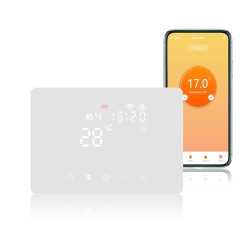 KETOTEK Termostato Caldaia WiFi Programmabile 220V 5A Alexa 