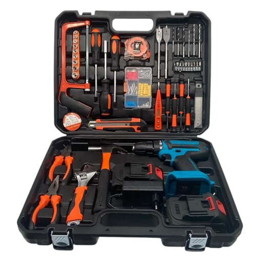 Kit Valigetta Attrezzi da 100 Pezzi con Trapano Avvitatore e