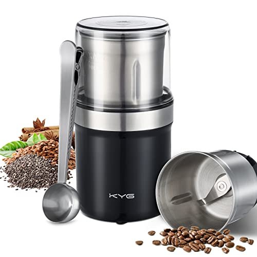 KYG Macina Caffe' Elettrico Macinacaffè Elettrico per Semi,