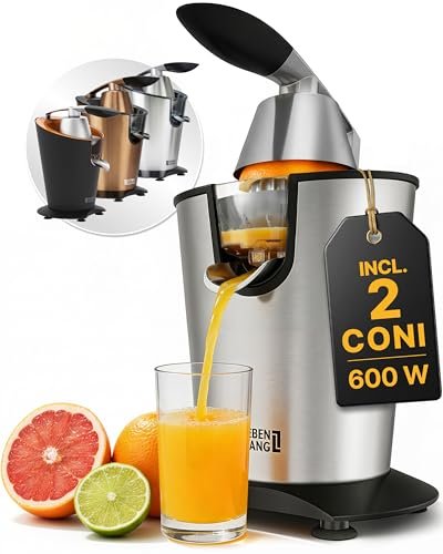 LEBENLANG Spremiagrumi elettrico 600W - Cono in acciaio inox