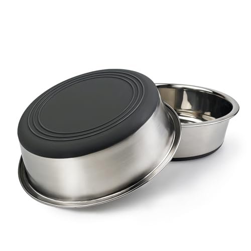 LUMITERRA 2 Pack Ciotole per Cani in Acciaio Inox, Lotole co