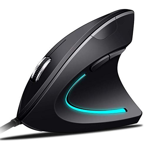 Mouse USB Cablato Mouse Verticale Ergonomico, Impugnatura Ve