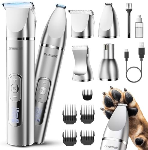 oneisall 4 in 1 silenziosa Tosatrice per cani e gatti, imper