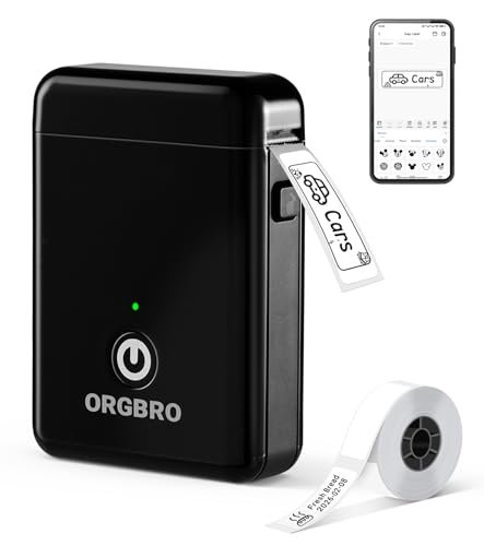 ORGBRO X1 Etichettatrice, Portatile Bluetooth Stampante Etic