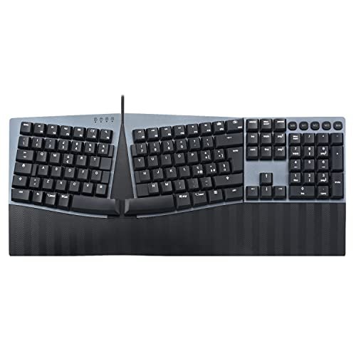 Perixx PERIBOARD-535 RD Tastiera Ergonomica Meccanica a filo