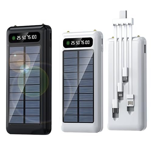 Power bank solare da 20000mAh con Doppia Modalità di Ricari