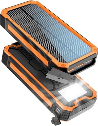 Powerbank solare 20000mAh, caricatore solare impermeabile US