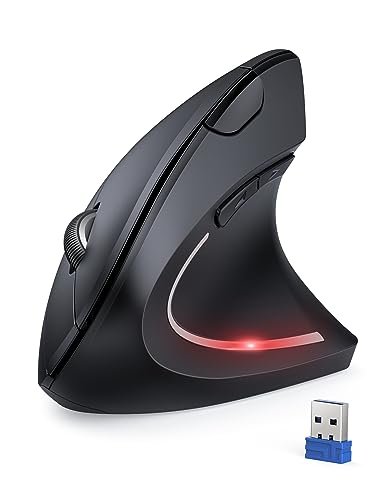 TECKNET Mouse Verticale Silenzioso, Wireless Ergonomico per