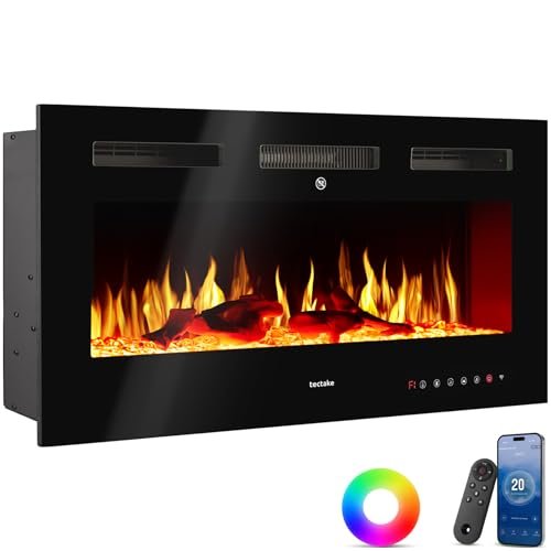 tectake® Caminetto elettrico da parete, Camino Elettrico 10