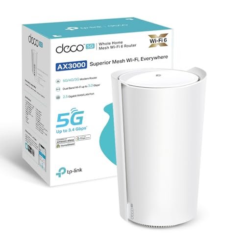 TP-Link Deco X3000-5G Router con Sim, 5G Mesh WiFi 6, AX3000
