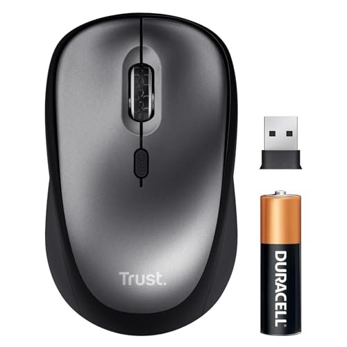 Trust Mouse Wireless Silenzioso con Batteria per Mano Sinist