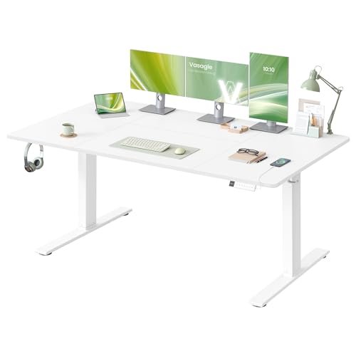 Scrivania regolabile in altezza VASAGLE 160x80 cm porta USB-C